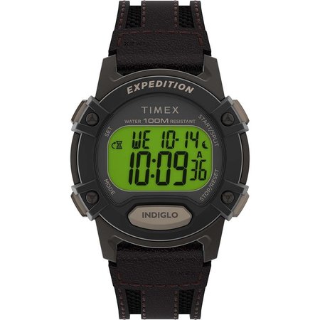 TIMEX Expedition Cat 5, Brown Resin Case, Brown/Black Band TW4B24500